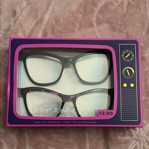 Betsey Johnson Black & Purple Tortoiseshell 2-Pack Reading Glasses